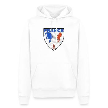 coq_france_design_01 - Männer Premium Bio Hoodie - Weiß - Vorne - Nico (187cm)
