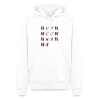 70 - Männer Premium Bio Hoodie - Weiß - Vorne - Nico (187cm)