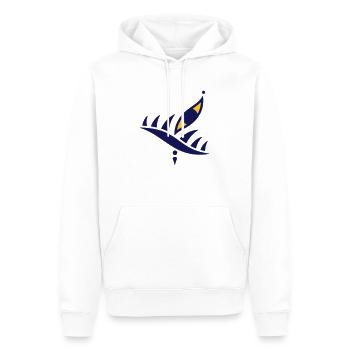 Œil-Équilibre 16 - Sweat à capuche Premium bio Homme - blanc - Devant - Nico (187cm)