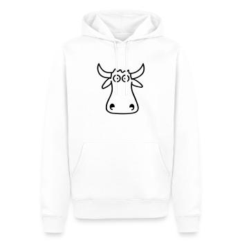 bull_head - Sweat à capuche Premium bio Homme - blanc - Devant - Nico (187cm)