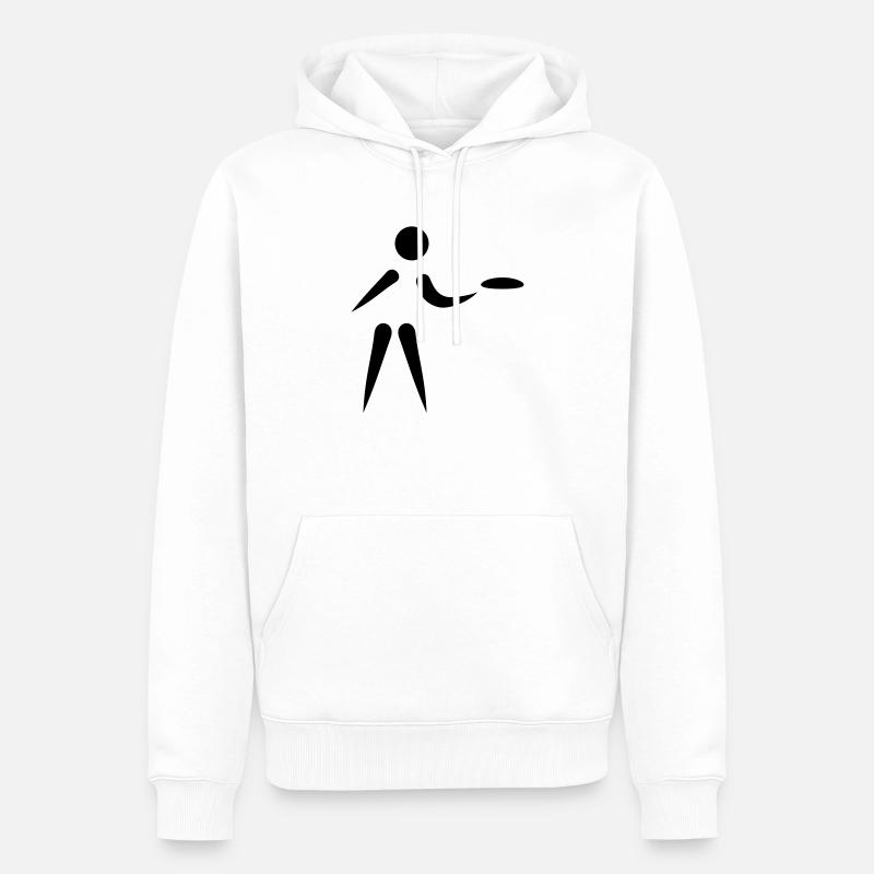 Discgolf - Männer Premium Bio Hoodie - Weiß