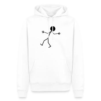 Happy Man - Männer Premium Bio Hoodie - Weiß - Vorne - Nico (187cm)