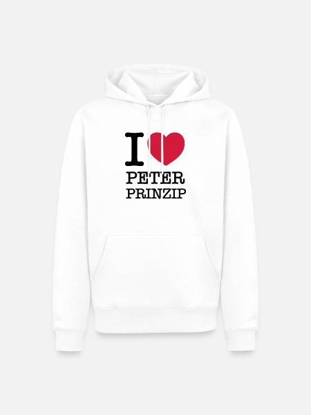 I Love "Peter Principle" - Men’s Premium Organic Hoodie - white