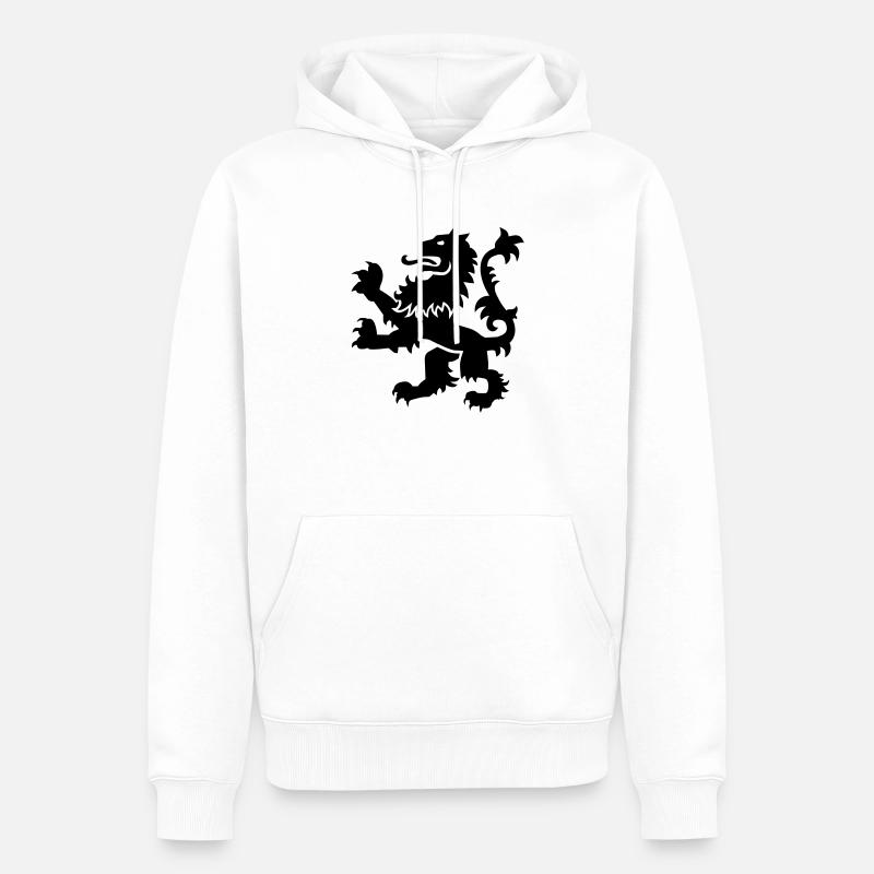 Lion - Sweat à capuche Premium bio Homme - blanc