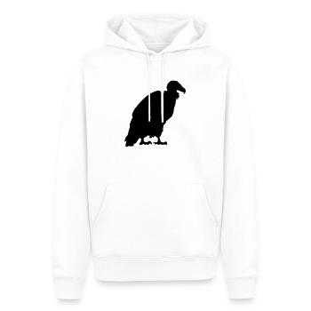 Vautour - Sweat à capuche Premium bio Homme - blanc - Devant - Nico (187cm)