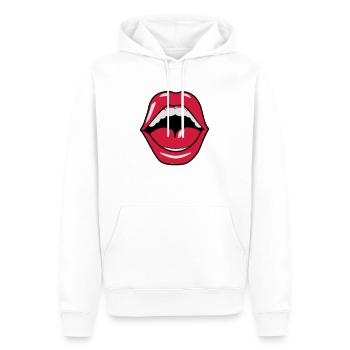 mund rufen zunge zähne - Männer Premium Bio Hoodie - Weiß - Vorne - Nico (187cm)