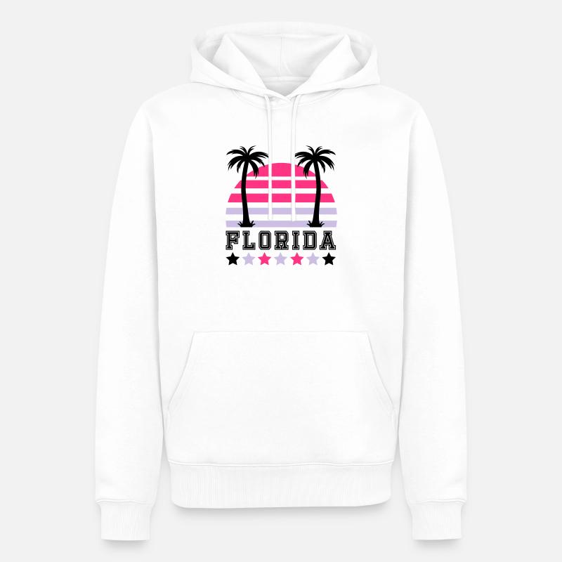florida2 - Männer Premium Bio Hoodie - Weiß