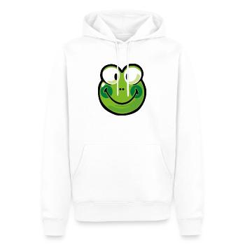 Smiley Frog - Men’s Premium Organic Hoodie - white - Front - Nico (187cm)