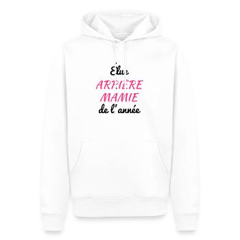 Grandma Oma Großmütter Mamy Mamie Grand-Mère - Men’s Premium Organic Hoodie - white - Front - Nico (187cm)