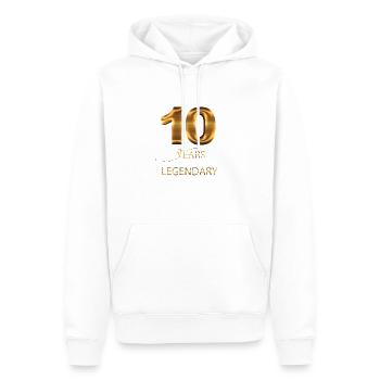 10. Geburtstag - Männer Premium Bio Hoodie - Weiß - Vorne - Nico (187cm)