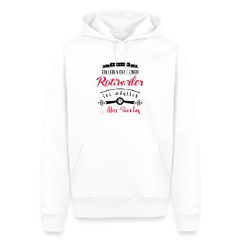 rottweiler leben sinnlos - Männer Premium Bio Hoodie - Weiß - Vorne - Nico (187cm)