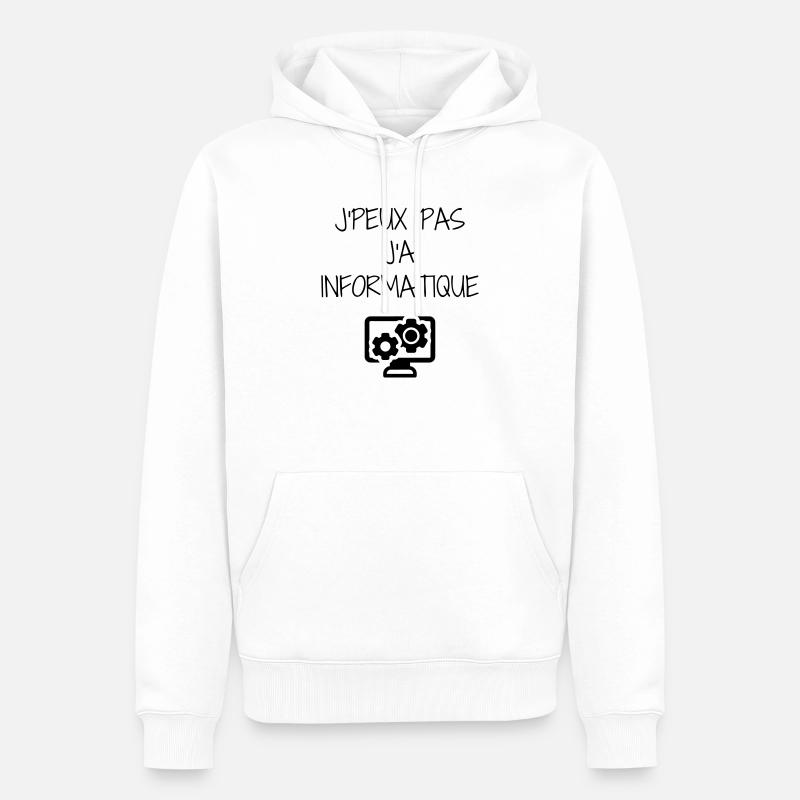 Computer / Informatiker / Aussenseiter / Ingenieur - Männer Premium Bio Hoodie - Weiß