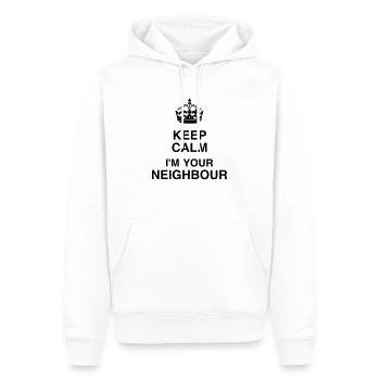 Nachbar / Nachbarschaft / Nachbarin / Haus - Männer Premium Bio Hoodie - Weiß - Vorne - Nico (187cm)