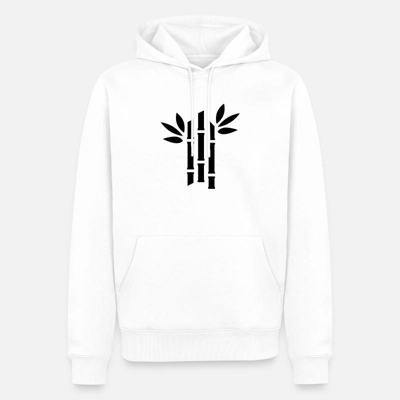 Bambus - Männer Premium Bio Hoodie - Weiß