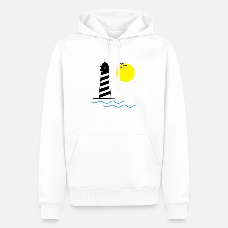 leuchtturm_001 - Sweat à capuche Premium bio Homme - blanc