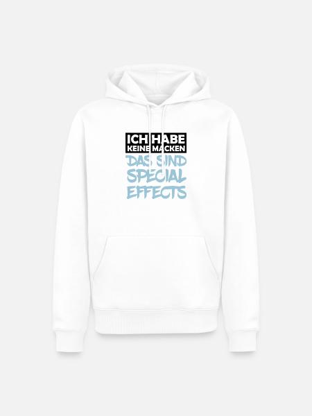 keine_macken_special_effects_2 - Männer Premium Bio Hoodie - Weiß