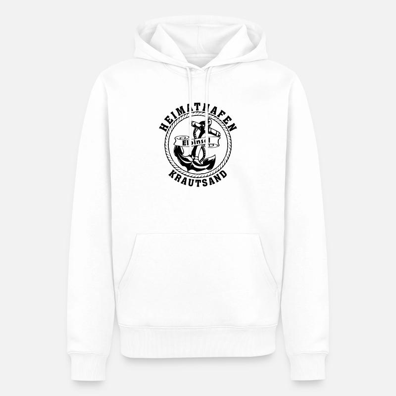 port d'attache krautsand - Sweat à capuche Premium bio Homme - blanc