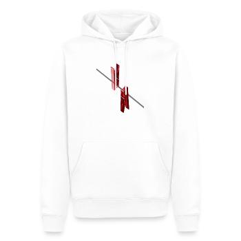 Points de vue - Sweat à capuche Premium bio Homme - blanc - Devant - Nico (187cm)
