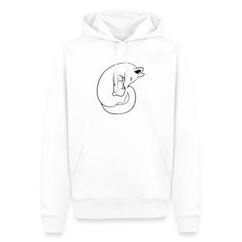 Fuchs & Hase - Männer Premium Bio Hoodie - Weiß - Vorne - Nico (187cm)