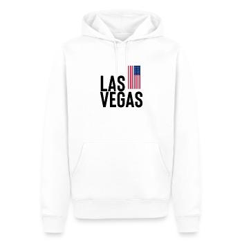 Las Vegas - Sweat à capuche Premium bio Homme - blanc - Devant - Nico (187cm)