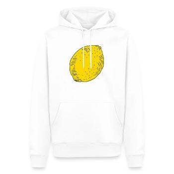 Zitrone - Männer Premium Bio Hoodie - Weiß - Vorne - Nico (187cm)