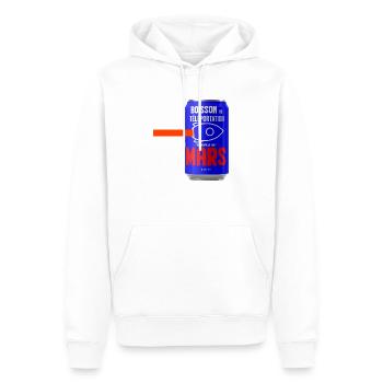 boisson de téléportation pour voyager vers Mars - Sweat à capuche Premium bio Homme - blanc - Devant - Nico (187cm)