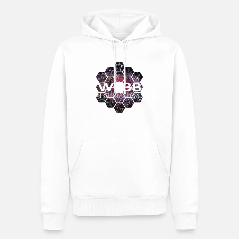 jwst Télescope spatial James Webb - Sweat à capuche Premium bio Homme - blanc