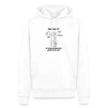 Homo Sapiens Hätte der Neandertaler gewinnen solle - Männer Premium Bio Hoodie - Weiß - Vorne - Nico (187cm)
