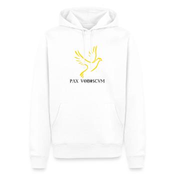 Pax vobiscum - Friede sei mit euch! - Männer Premium Bio Hoodie - Weiß - Vorne - Nico (187cm)