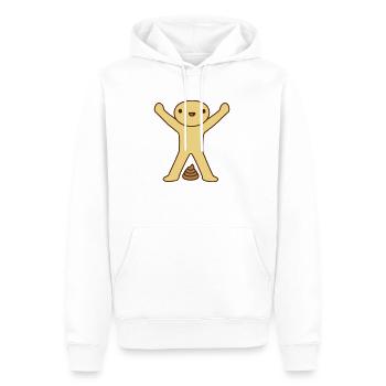 Kacka gemacht glückliches Kind - Männer Premium Bio Hoodie - Weiß - Vorne - Nico (187cm)