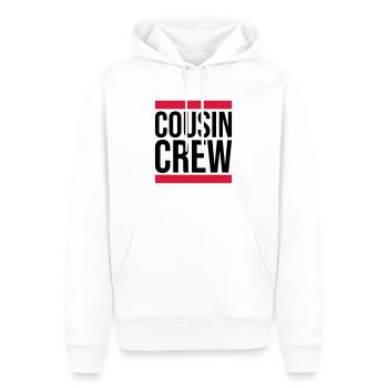 Leader Cousin Crew Team - Sweat à capuche Premium bio Homme - blanc - Devant - Nico (187cm)
