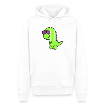 Cool Dino - Männer Premium Bio Hoodie - Weiß - Vorne - Nico (187cm)
