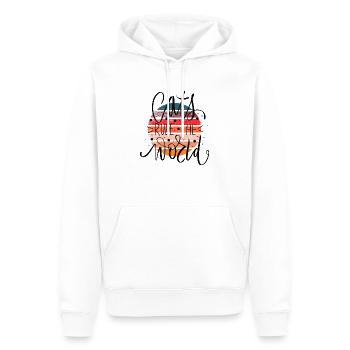 Cats rule the world! Stimmt. Irgendwie. - Männer Premium Bio Hoodie - Weiß - Vorne - Nico (187cm)
