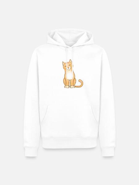 Stubentiger - Männer Premium Bio Hoodie - Weiß