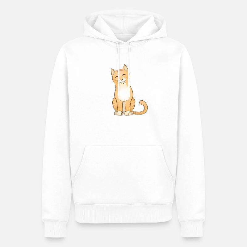 Stubentiger - Männer Premium Bio Hoodie - Weiß