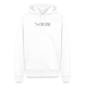 Best Frero Del Mundo | Design Frère Soeur Cadeau - Sweat à capuche Premium bio Homme - blanc - Devant - Nico (187cm)