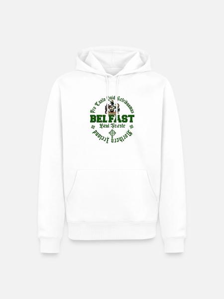 Belfast Noth Irland - Männer Premium Bio Hoodie - Weiß