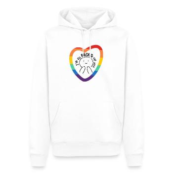LGBT Pride Month Rainbow Love-i'm so proud of you - Men’s Premium Organic Hoodie - white - Front - Nico (187cm)