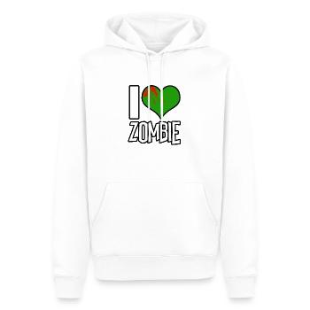 I love Zombie Saying - Men’s Premium Organic Hoodie - white - Front - Nico (187cm)
