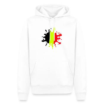 farbklecks belgien - Männer Premium Bio Hoodie - Weiß - Vorne - Nico (187cm)