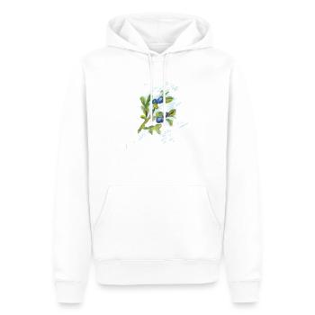 myrtille - Sweat à capuche Premium bio Homme - blanc - Devant - Nico (187cm)