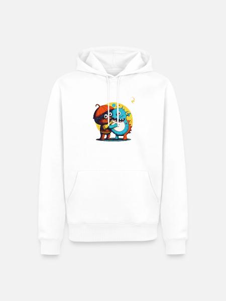 WIR SIND VERSCHIEDEN UND GLEICH - Männer Premium Bio Hoodie - Weiß