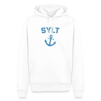 Sylt - North Sea - Germany - Kampen - Island - Men’s Premium Organic Hoodie - white - Front - Nico (187cm)