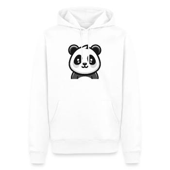 Panda Bear : Thème de dessin animé - Sweat à capuche Premium bio Homme - blanc - Devant - Nico (187cm)