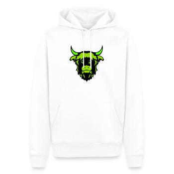 Taureau Buffalo - Sweat à capuche Premium bio Homme - blanc - Devant - Nico (187cm)