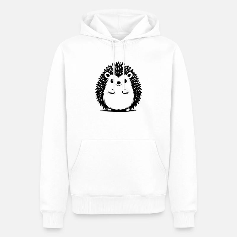 Hérisson - Sweat à capuche Premium bio Homme - blanc