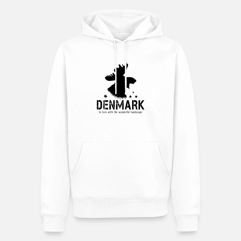 Danemark Danmark Orignal - Sweat à capuche Premium bio Homme - blanc
