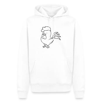 Coq - Sweat à capuche Premium bio Homme - blanc - Devant - Nico (187cm)