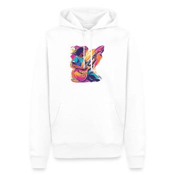 Vibrant Passion - Männer Premium Bio Hoodie - Weiß - Vorne - Nico (187cm)