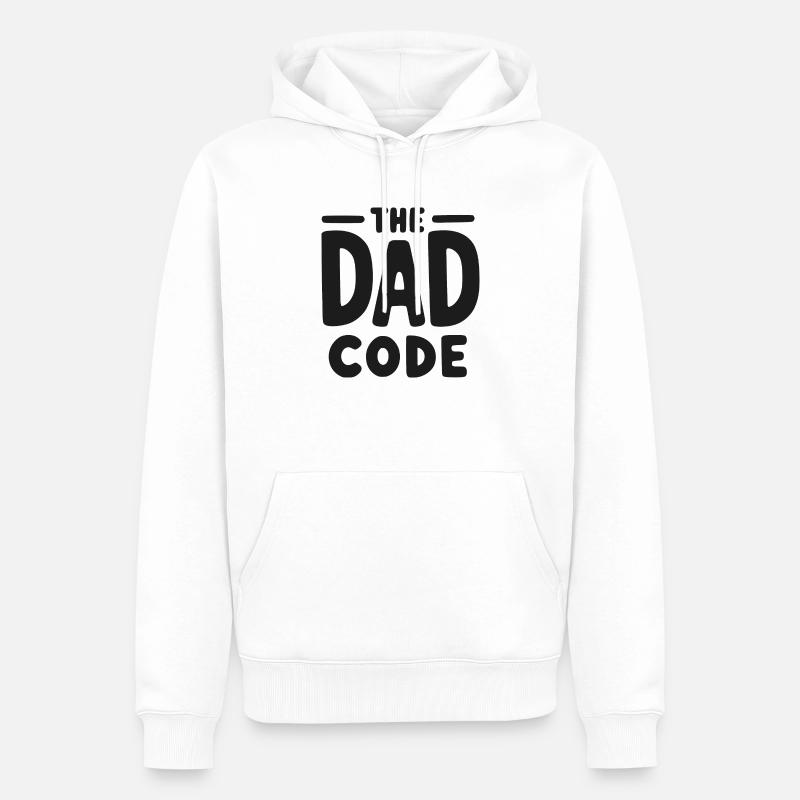 Der Papa-Code - Männer Premium Bio Hoodie - Weiß